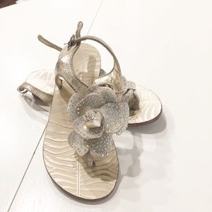 Kid's Roberto Cavalli Angels Gold Metallic Sandals